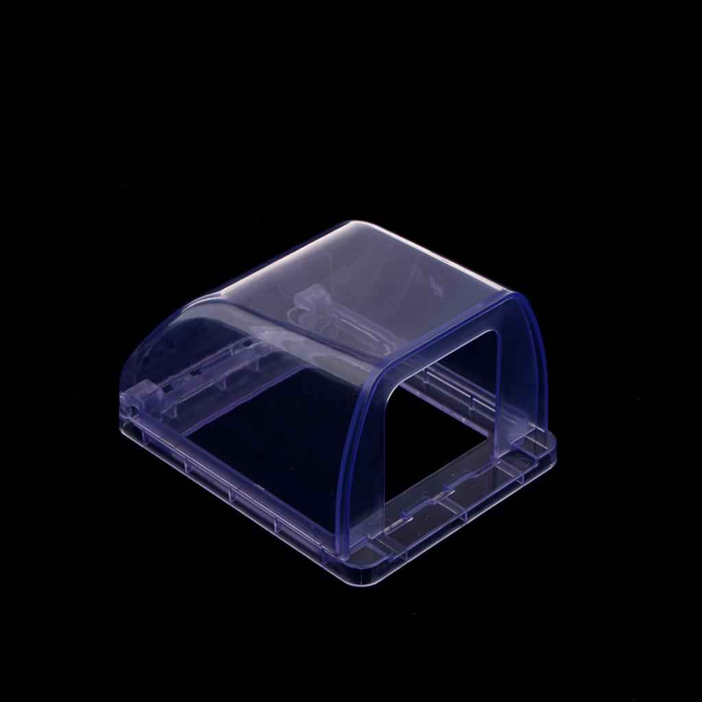 Home-Mounted Switching Power Supply Panel,Waterproof Socket Flip Waterproof Enclosure Box for Big plug Blue