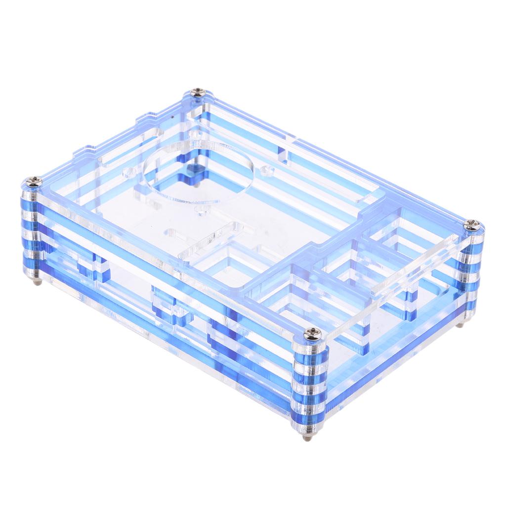 Clear Case Enclosure Box for Raspberry Pi2 PI3 Model B+ Blue