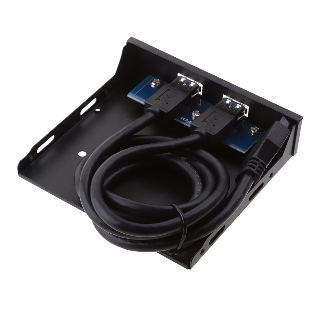 2-Port USB 3.0 Front Panel 3.5 Expansion Bay to 20-Pin Bracket Cable for PC"