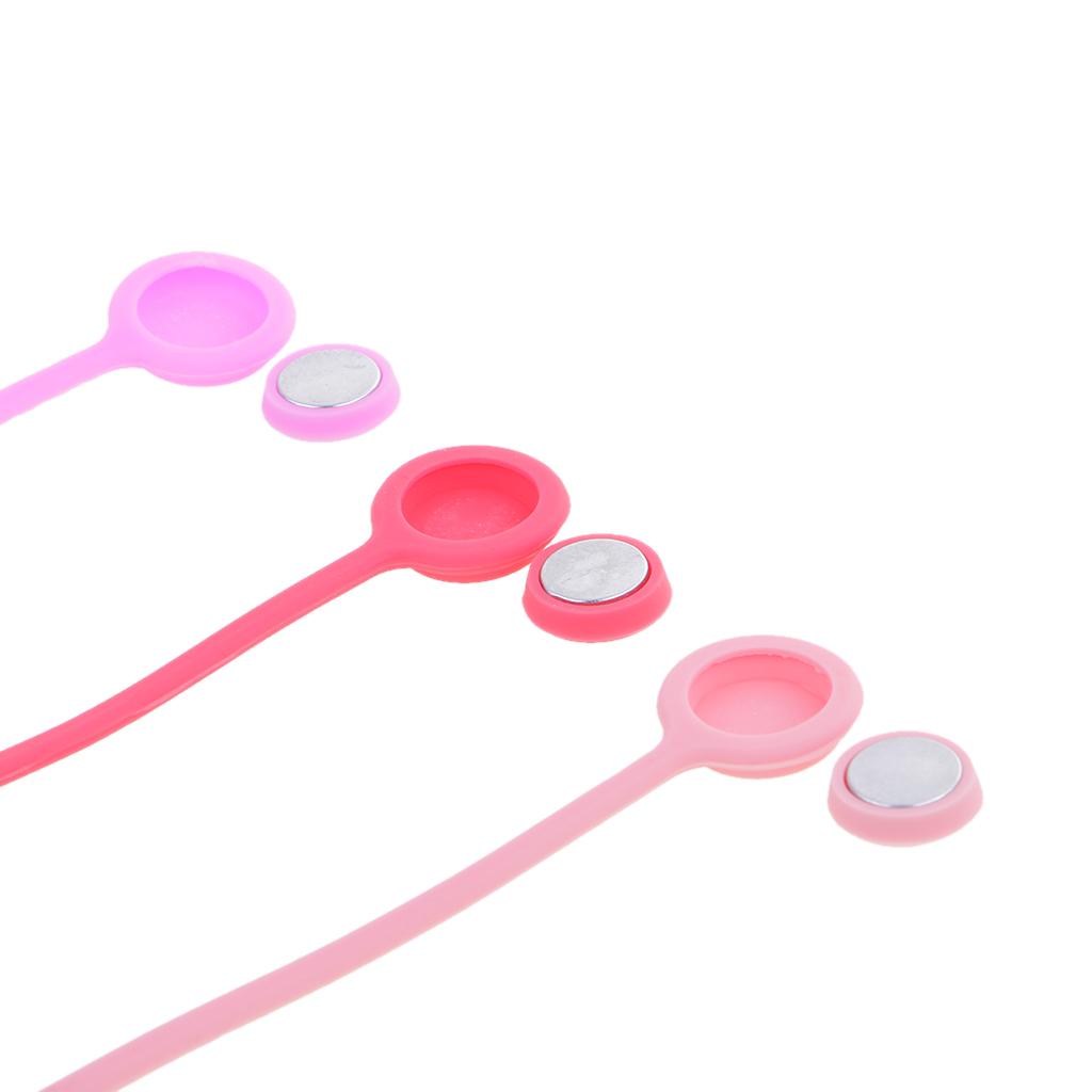 3Pieces Magnetic Earphone Cable Winders Wrap Corder Organzier String Tidy B