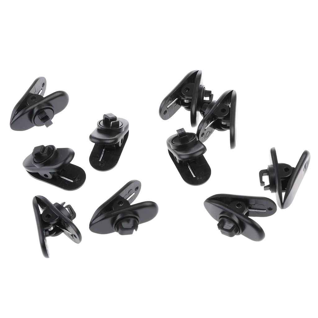 10 Pieces Earphone Headset Collar Durable Cuff Clip Holder Hook Loop Black