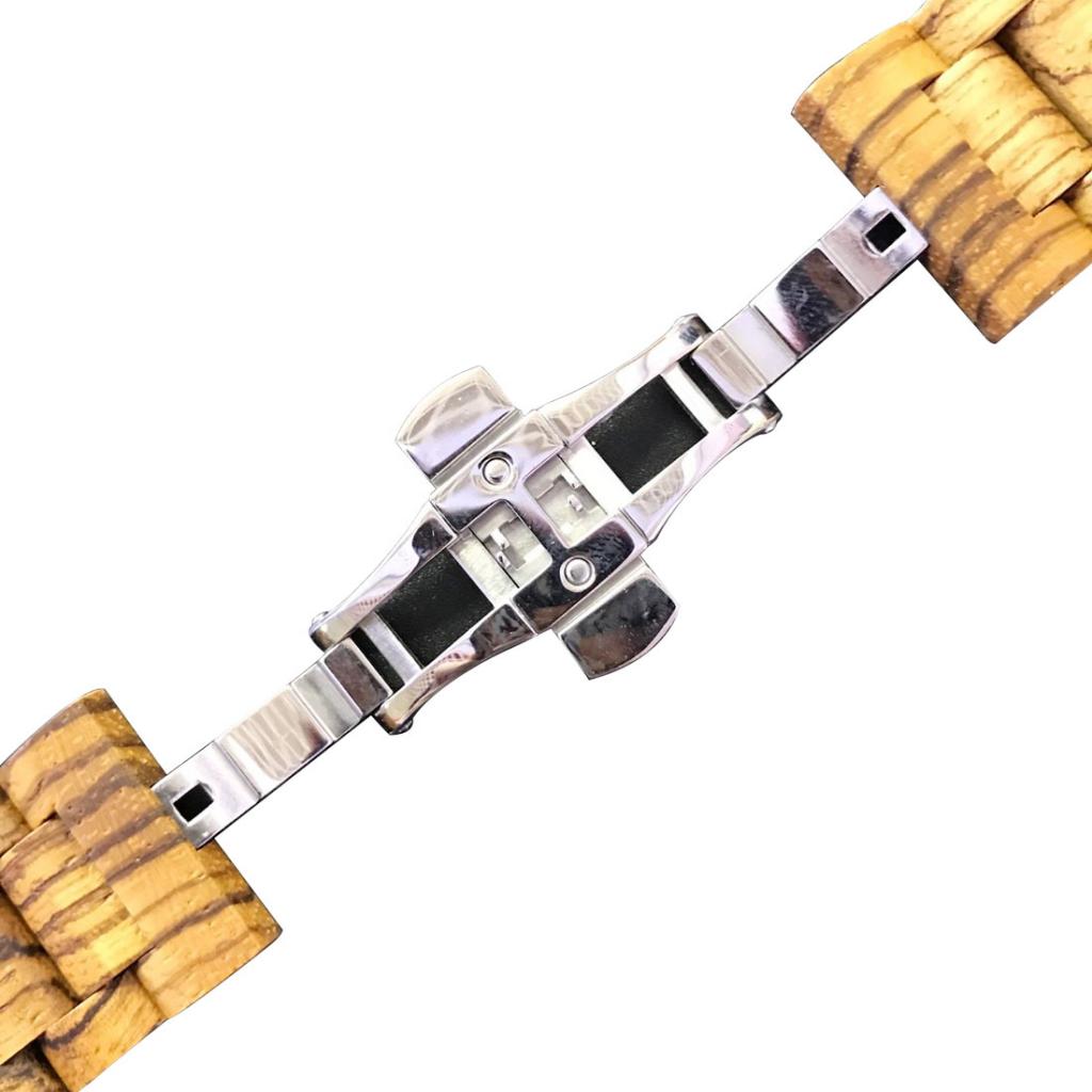 2Pieces Sandalwood Watch Strap Band Bracelet Clasp for Samsung S3 Huami 22mm