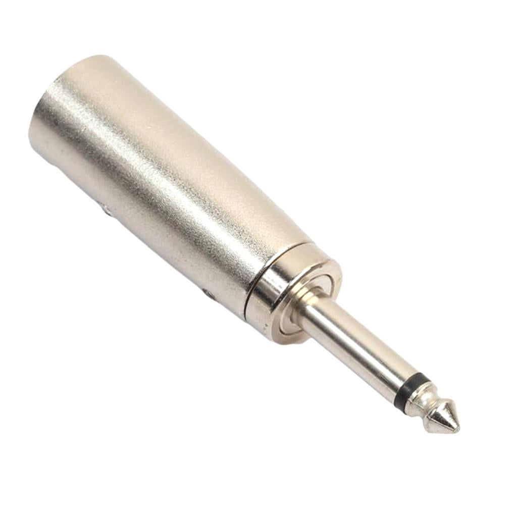 3Pin XLR Male to 1/4 6.35mm Mono Male Plug Audio Cable Microphone Adapter"