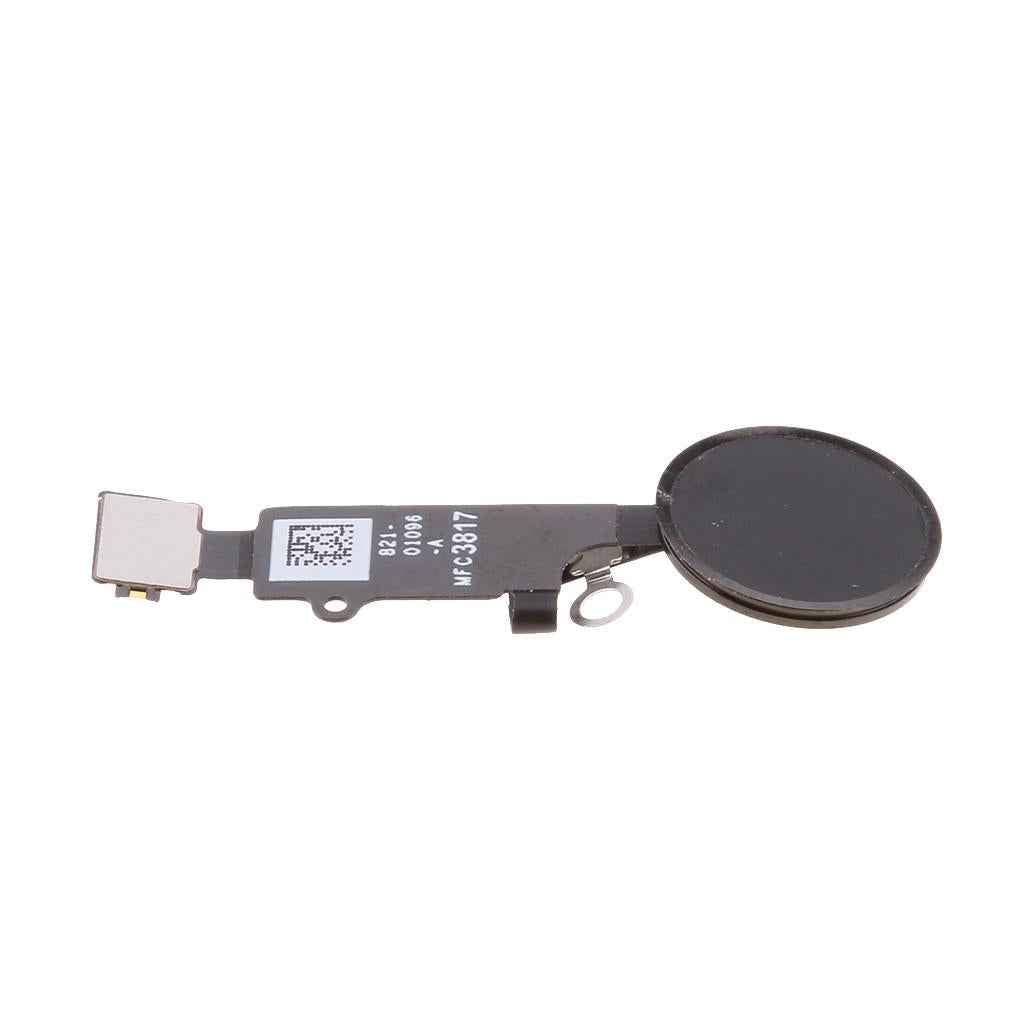Replacement Home Menu Button for iPhone 8 / 8 Plus with Flex Cable Touch ID Sensor Main Key Assembly, Black