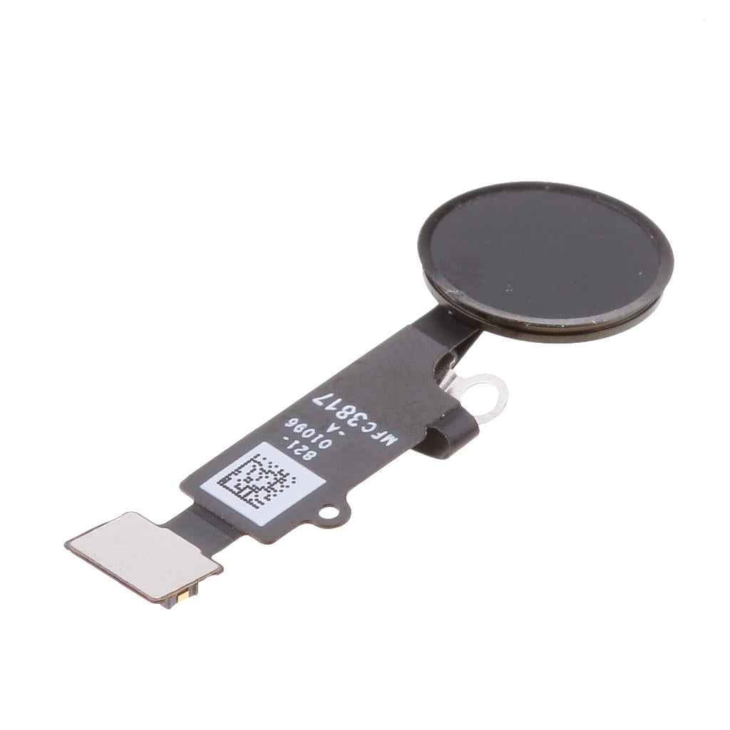Replacement Home Menu Button for iPhone 8 / 8 Plus with Flex Cable Touch ID Sensor Main Key Assembly, Black