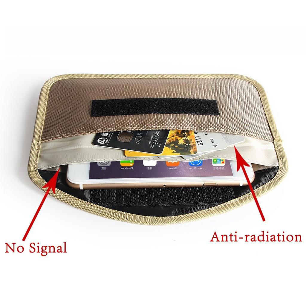 Cell Phone Anti-Tracking Anti-Spying GPS RFID Signal Blocker Pouch Bag Khaki