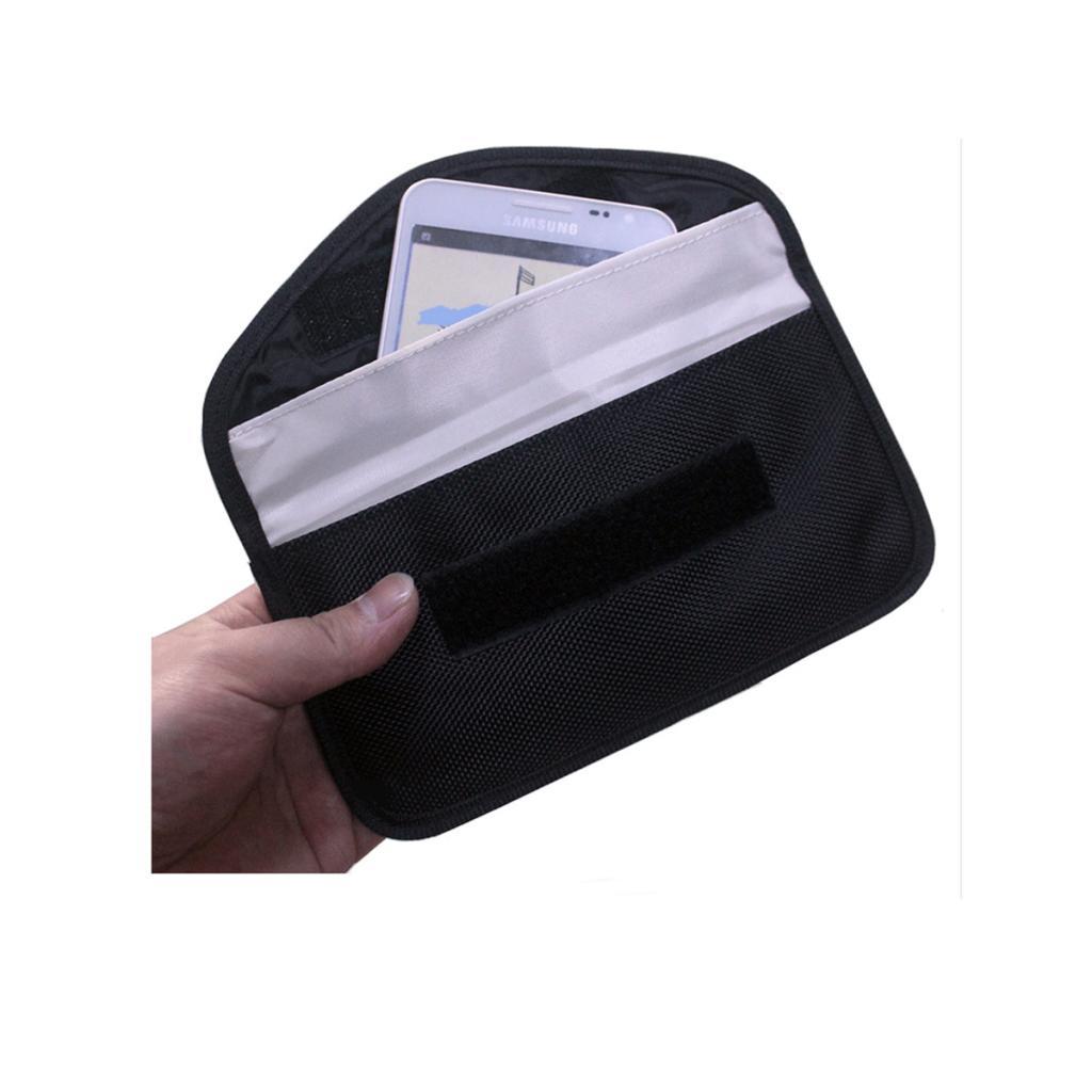 Cell Phone Anti-Tracking Anti-Spying GPS RFID Signal Blocker Pouch Bag Black