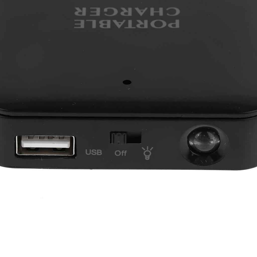 Universal 4x AA Battery USB Travel Emergency Charger For Phones MP3 Black