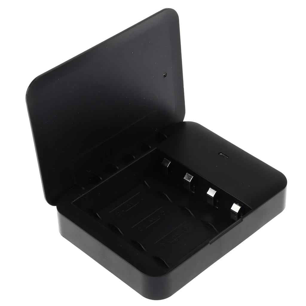 Universal 4x AA Battery USB Travel Emergency Charger For Phones MP3 Black