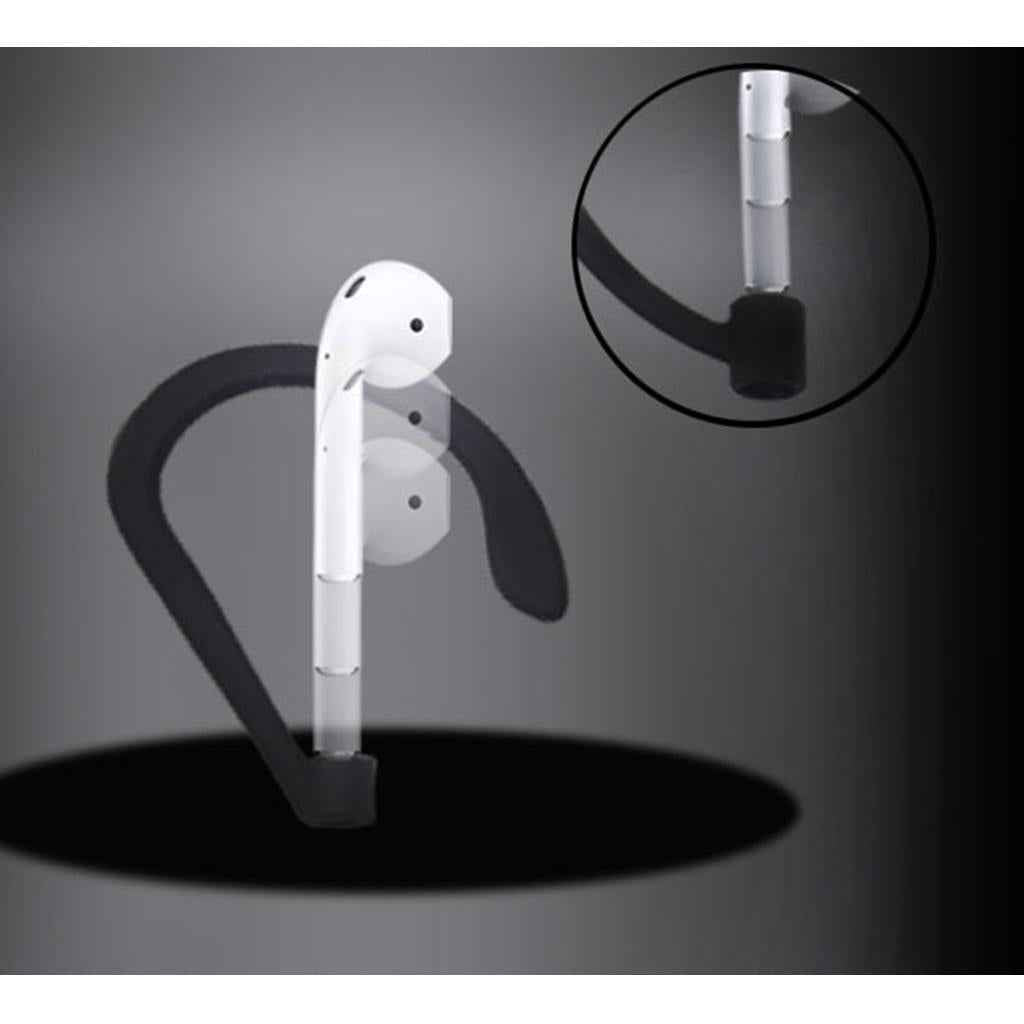 1 Pair Silicone Sports Anti-lost Ear Hook Holder for Apple AirPods White