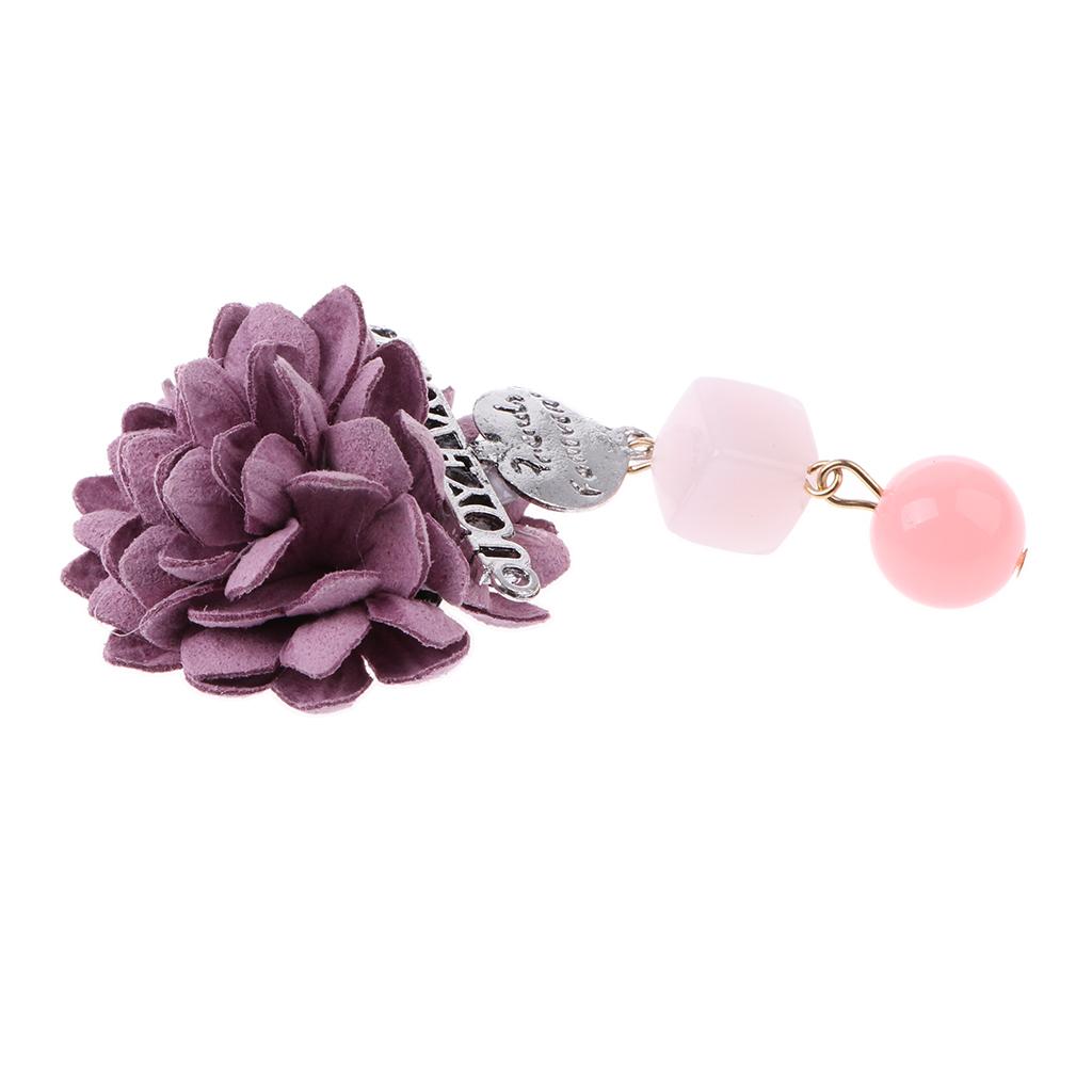 Cell Phone Beauty Decoration DIY Rose Flower Ornament Diamond Pendant Purple