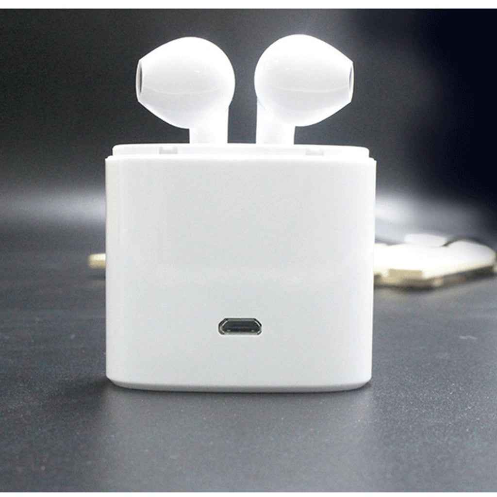 TWS i7 Wireless Bluetooth 4.1 HeadPhones Stereo Earbud W/ Charger Box White