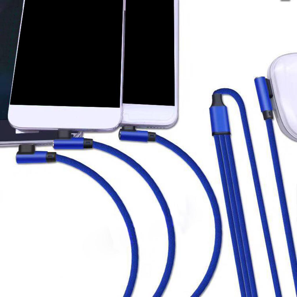 59 3 in 1 Multi USB Charger Cable Adapter for iPhone Android Huawei Black"