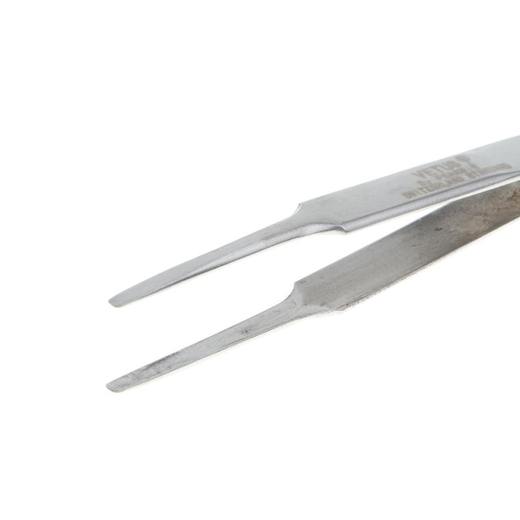 4xPrecision Stainless Steel Tweezers for Phone Repair Tool Narrow Round Head