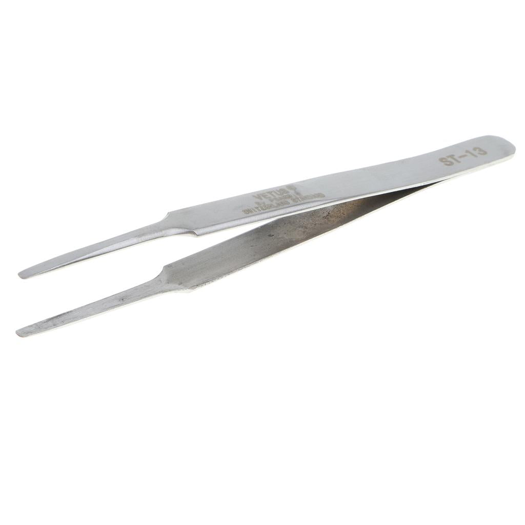 3xPrecision Stainless Steel Tweezers for Phone Repair Tool Narrow Round Head