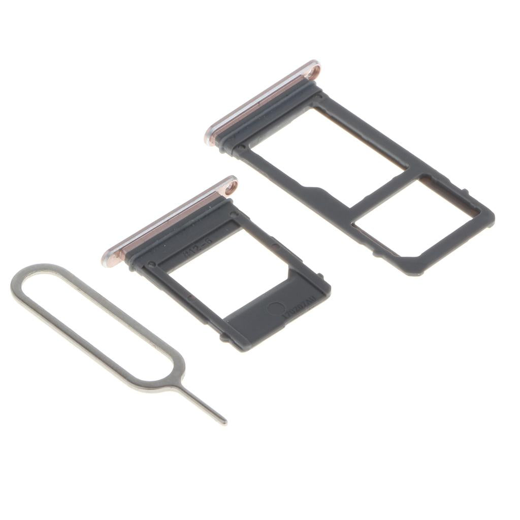 2xPhone Sim Card Holder Slot Tray Replacement for Samsung A5 A7 2017 A520 Pink