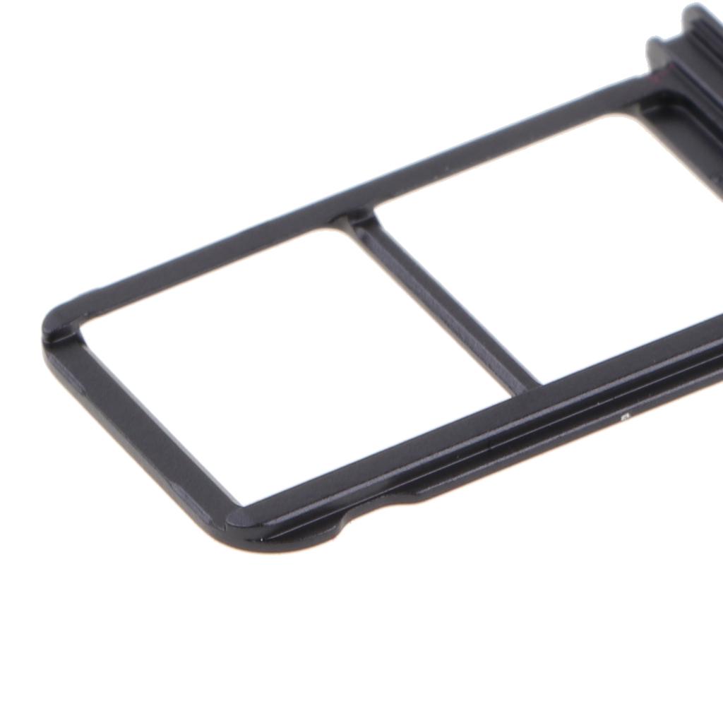 2xDual SIM Card Slot Tray Holder Replacement Part for Huawei P20 Black