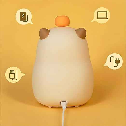 Bear Style Digital Bedside Clock with LED display, night lamp, snooze alarm, timer, and temperature function – suitable for kids’ rooms and home décor.