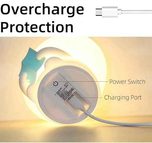 Reading Cat Silicone Night Lamp with cozy LED light—rechargeable, perfect for kids’ bedrooms, nurseries, or as a romantic or Valentine’s gift.