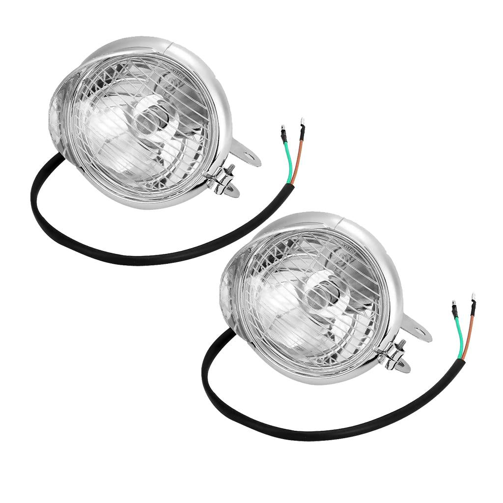 3pcs 4 Motorcycle Custom Chrome Spot Light Fog Light Head Lamp for Honda"