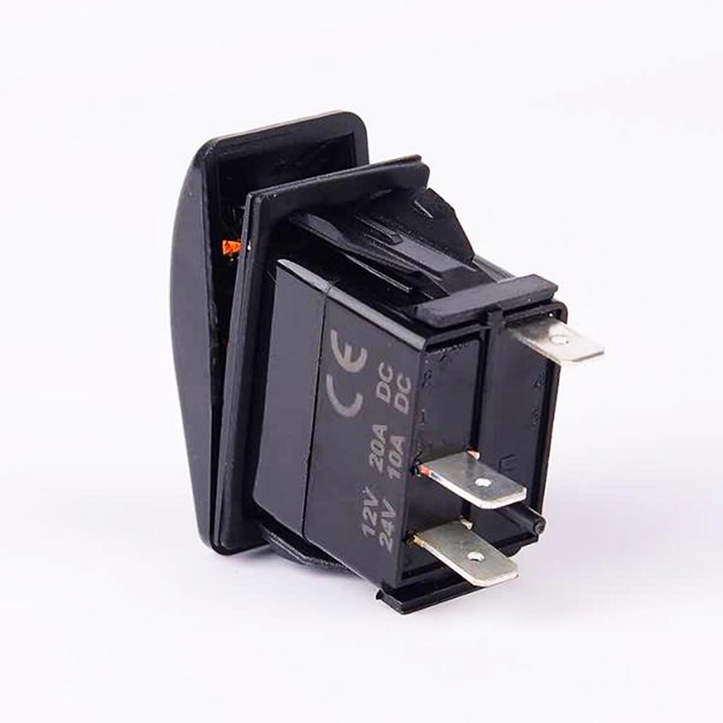 10 Pieces Car Boat 12V 20A Bar Rocker Toggle Switch for Orange &Green Light