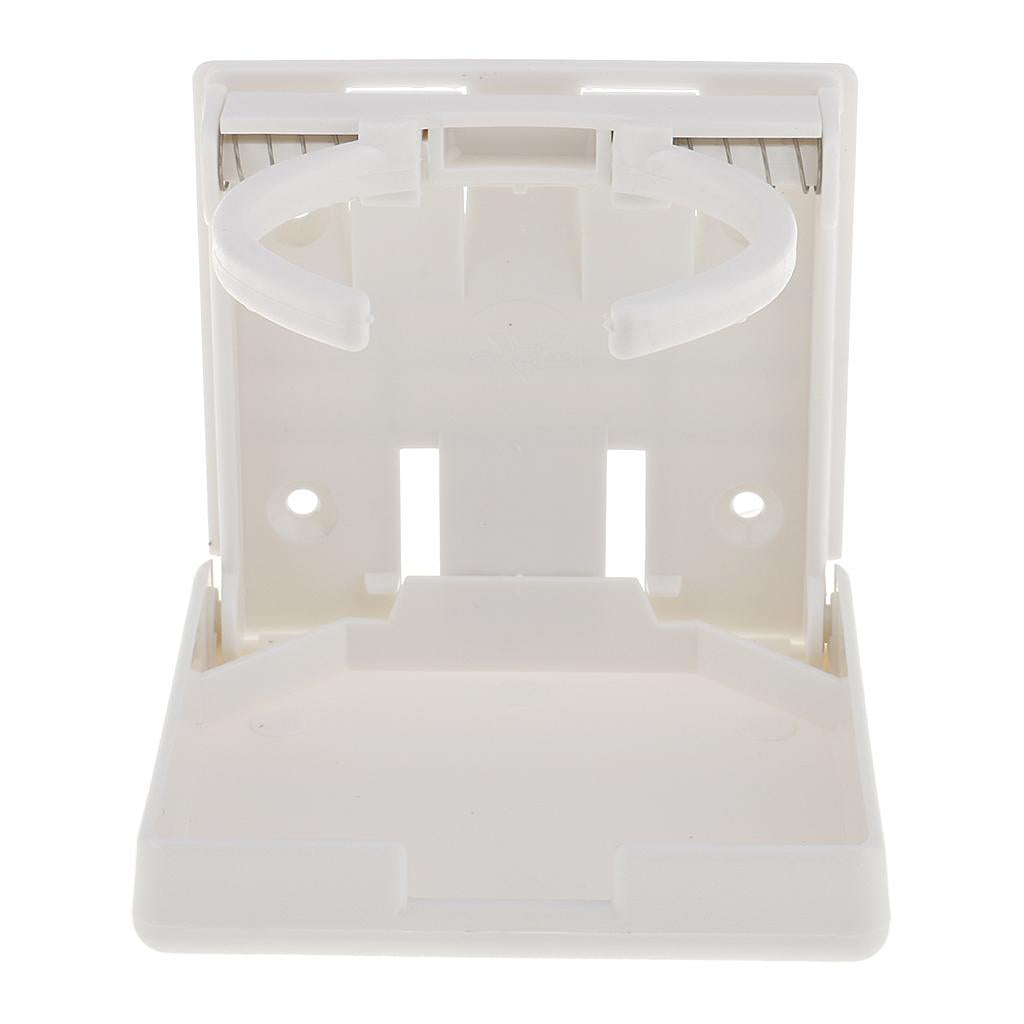 2x Adjustable Folding Cup Drink Holder for Marine Boat Caravan Car RV White