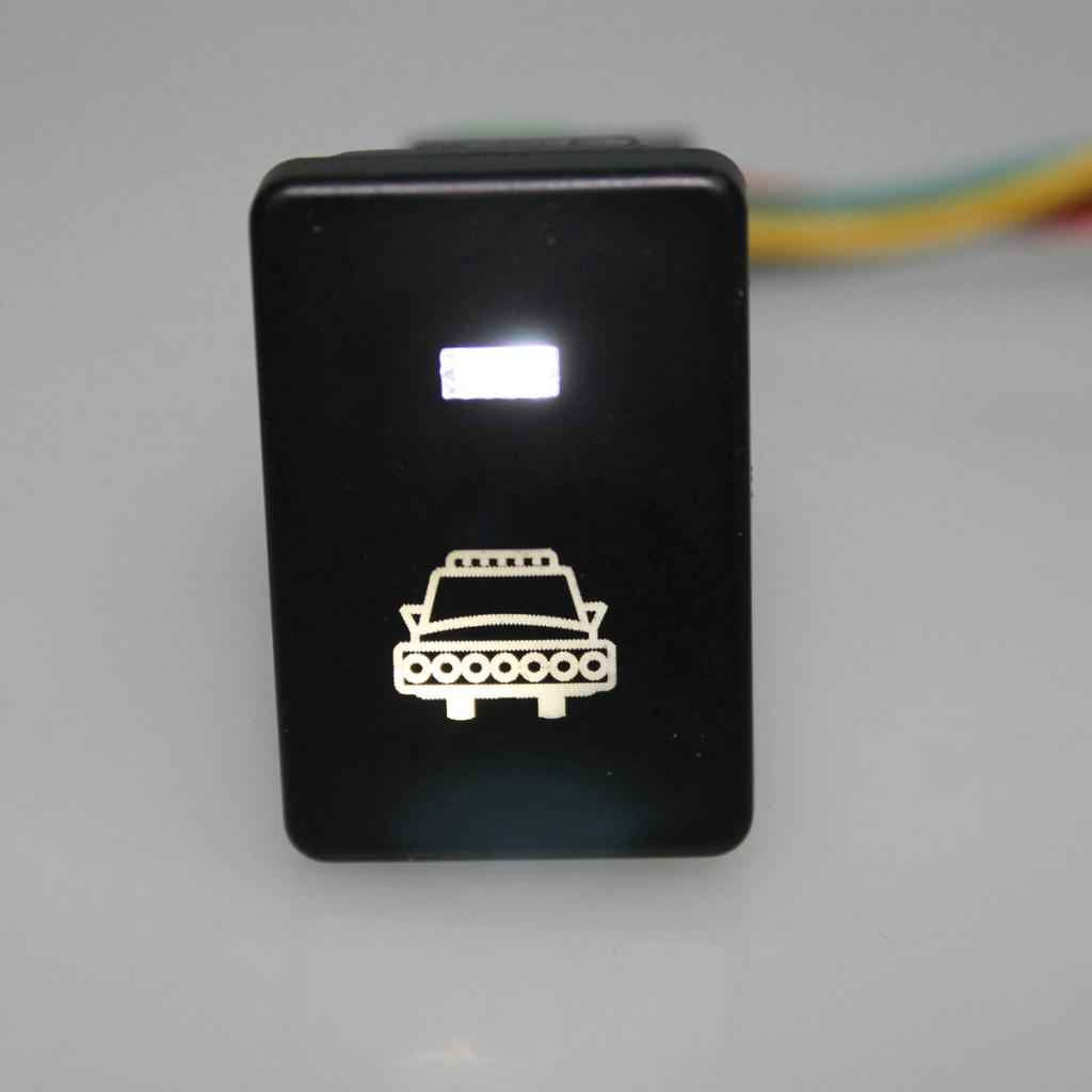 Push Switch White LED Headlight Symbol For Toyota Sequoia Highlander 2008-up