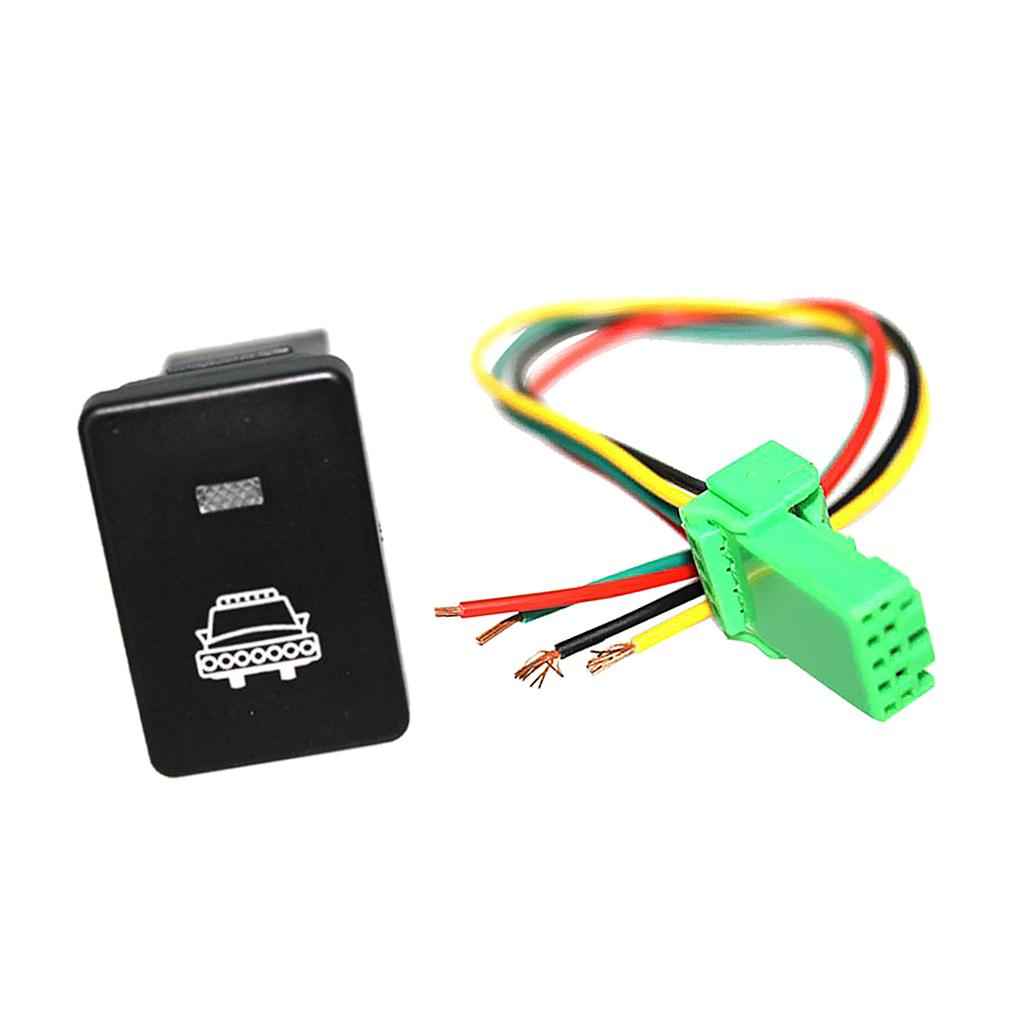 Push Switch White LED Headlight Symbol For Toyota Sequoia Highlander 2008-up
