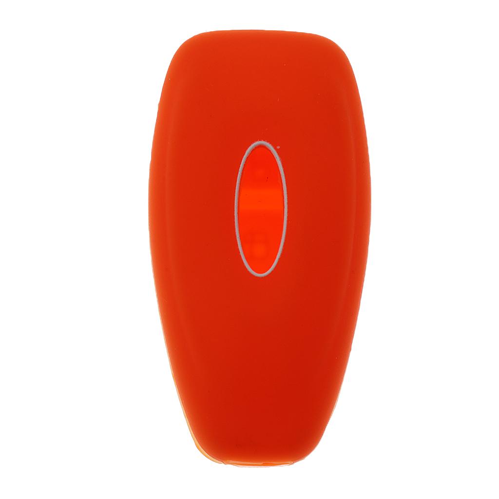 2x3 Buttons Remote Key Silicone Case Cover For Ford Fiesta C-Max Mondeo Orange