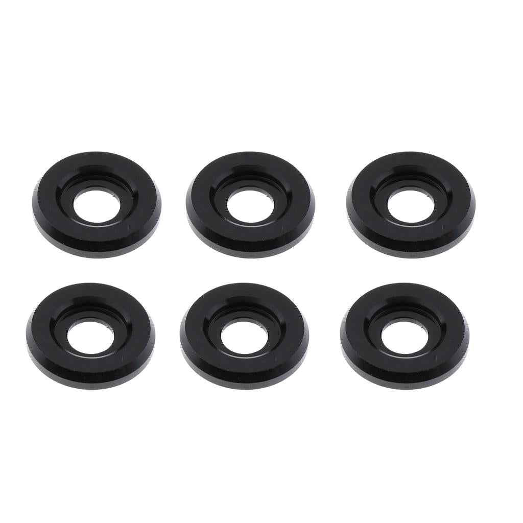 6 Set M6x18mm Aluminium License Plate Frame Bumper Fender Bolt Screw Black