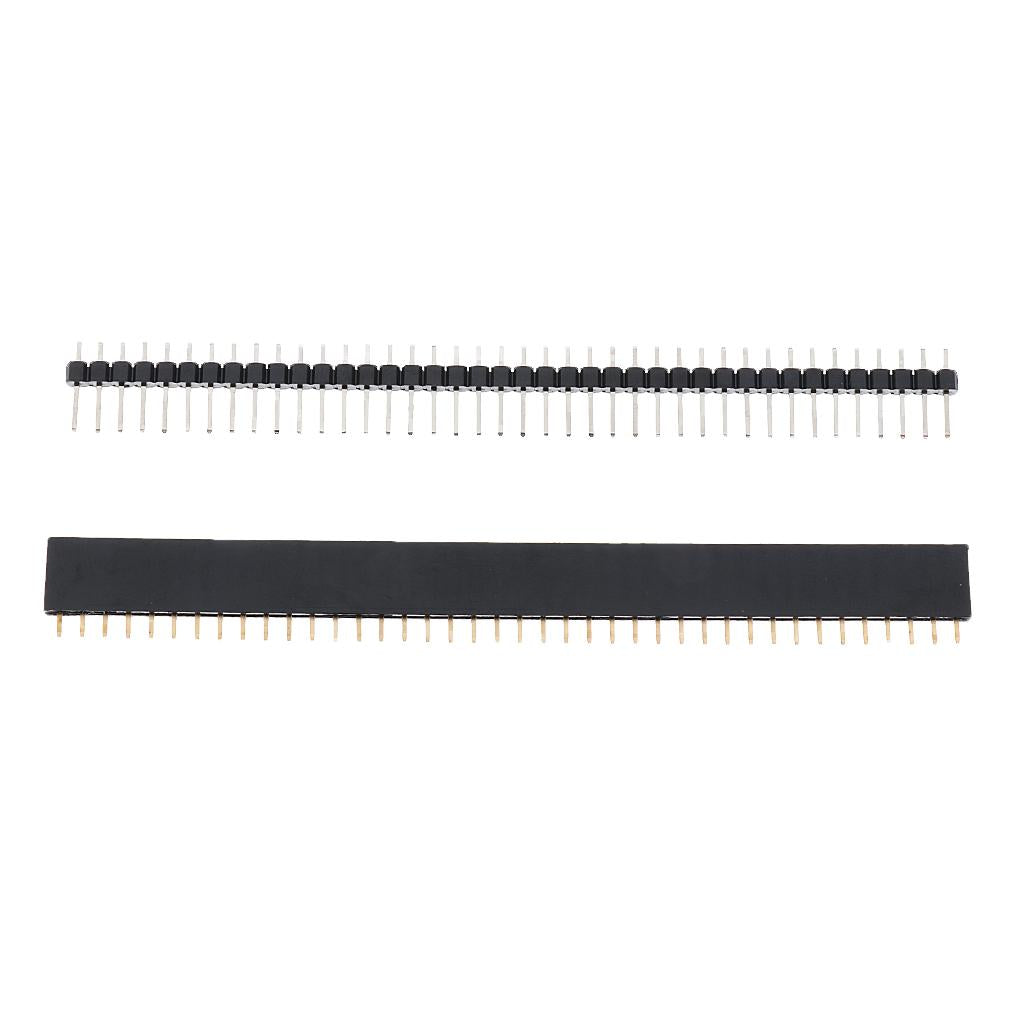 2x10 Pairs 40Pins 2.54mm Single Row Male Female Pin PCB Header Wire Connectors