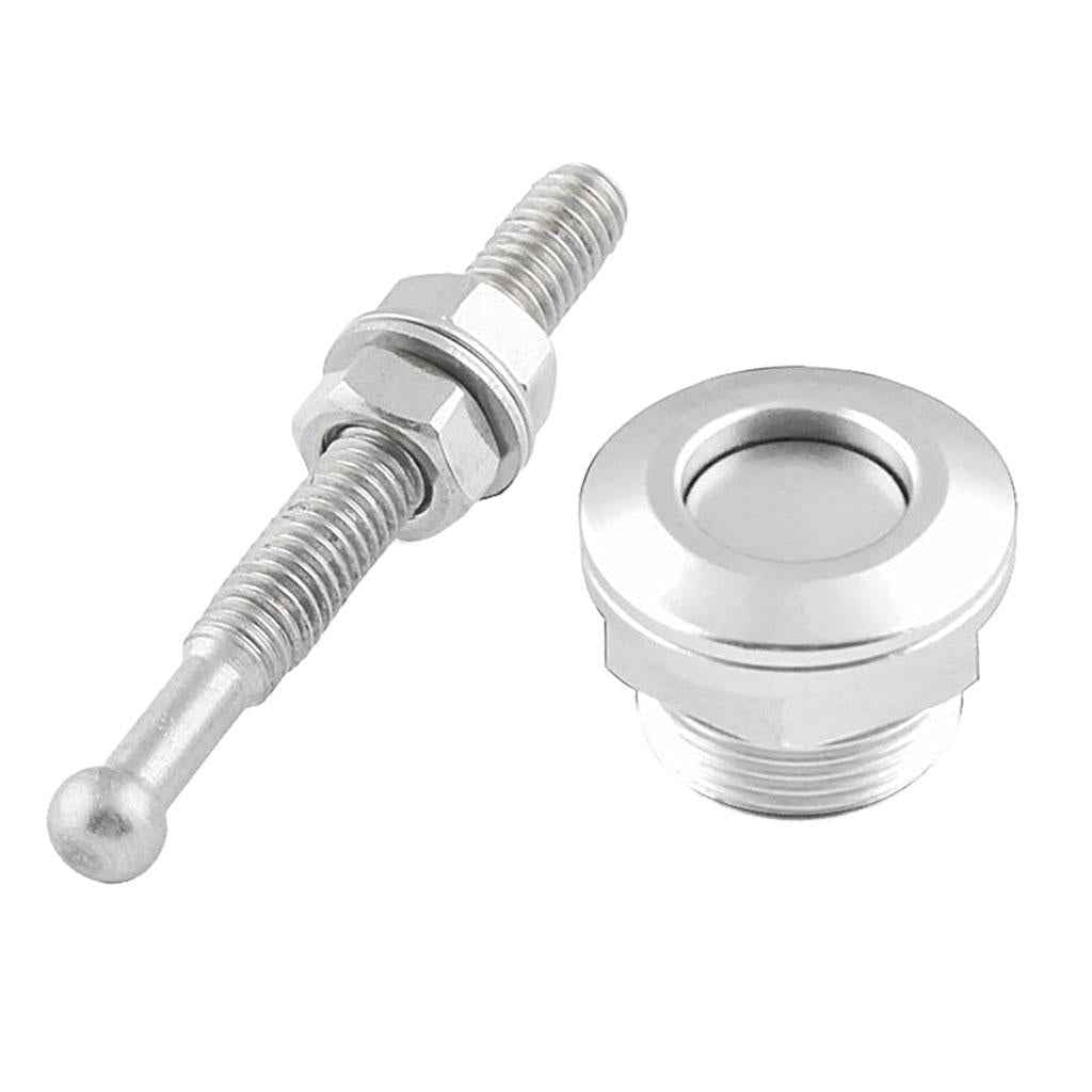 22mm Push Button Quick Release Bonnet Hood Pins Lock Latch Universal Sliver