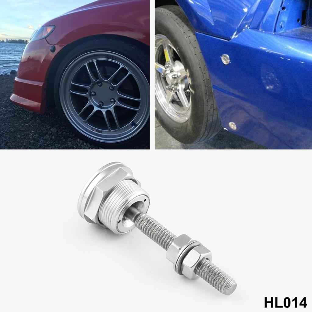 22mm Push Button Quick Release Bonnet Hood Pins Lock Latch Universal Sliver