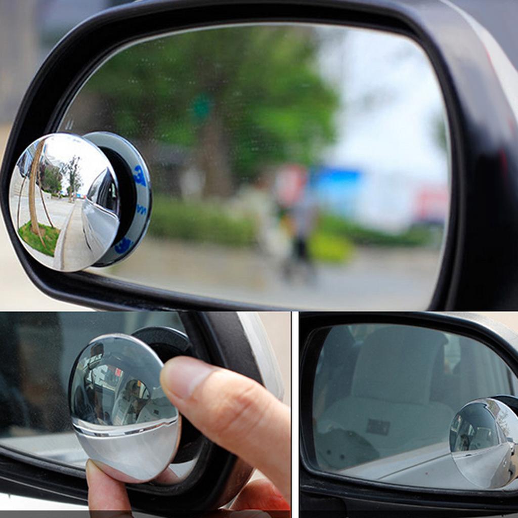 2x2 Pieces Car Blind Spot Mirror 360 Wide Angle Adjustable Rear Side View B