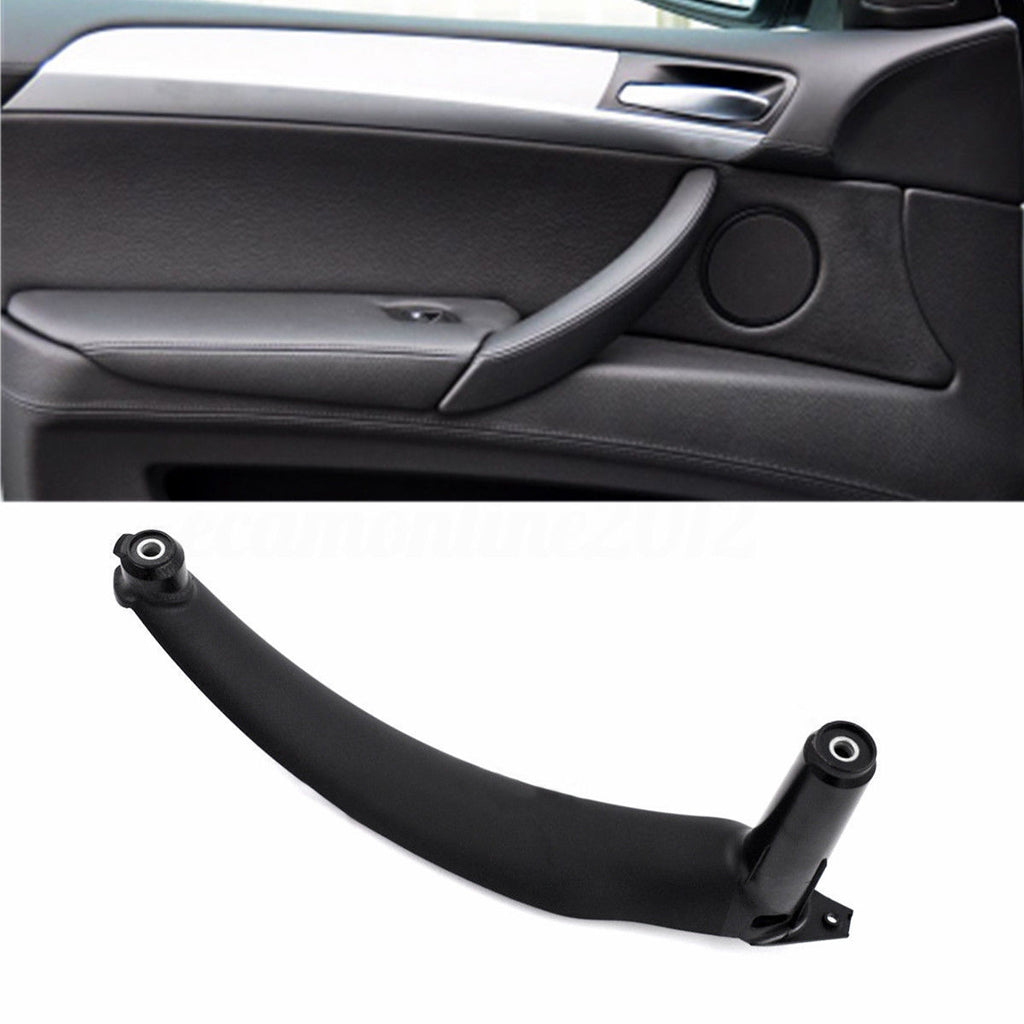 2X Right Inner Door Panel Handle Outer Trim for 04-12 E90 3-Series Black