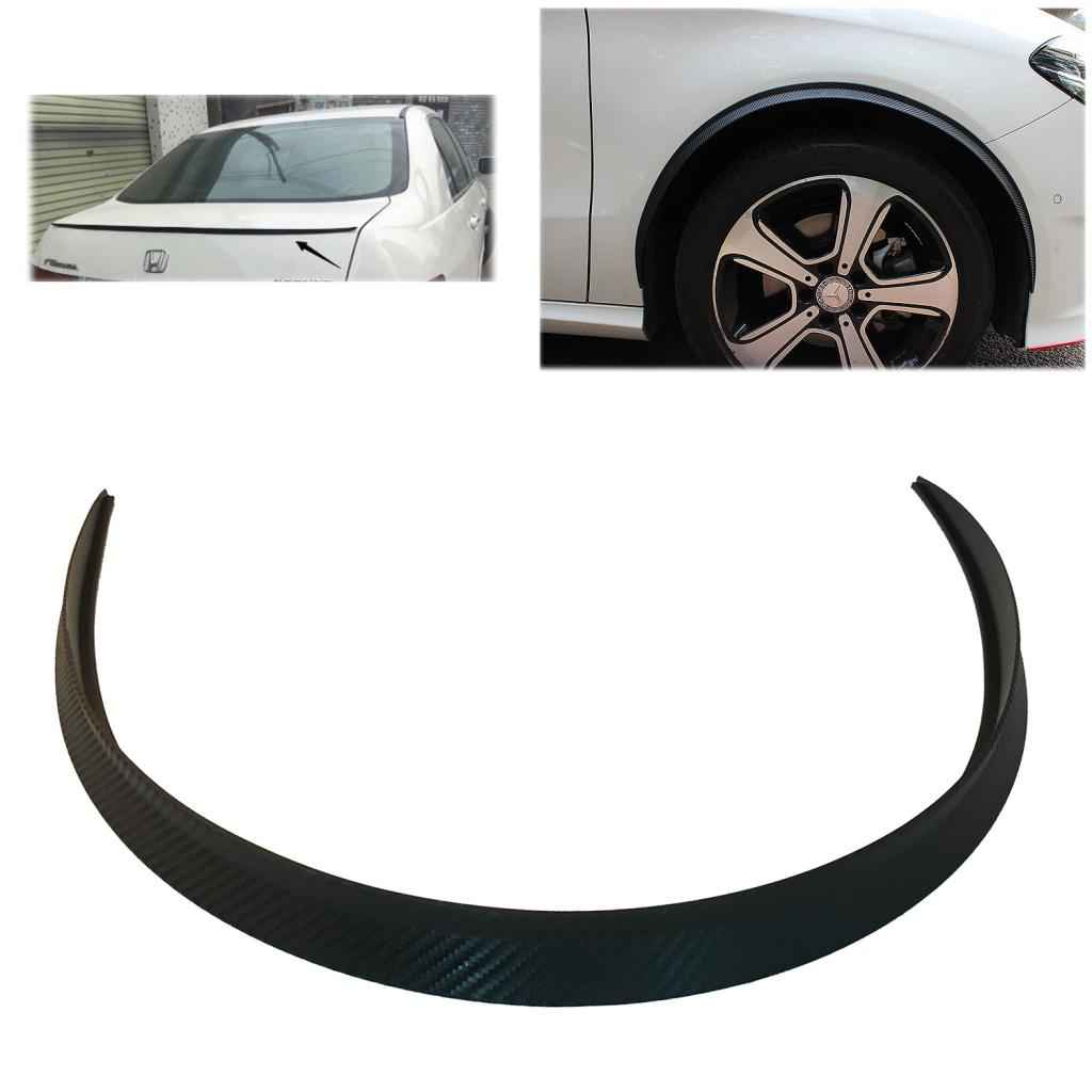 Black Protector Strip Wheel Eyebrow Pad Sticker Carbon Fiber 120cm