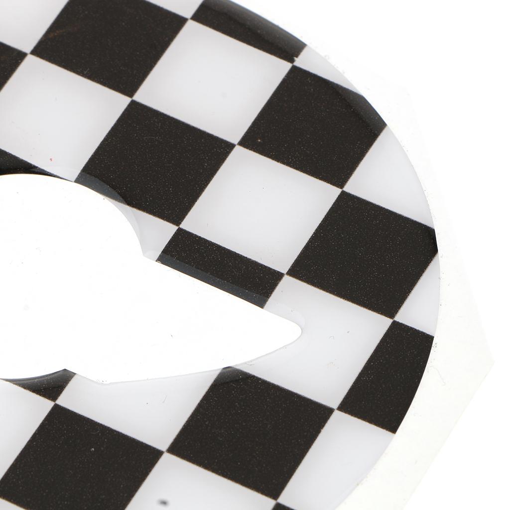 4x3D Steering Wheel Sticker Cover For Mini Copper F54 F55 F56 Black and White
