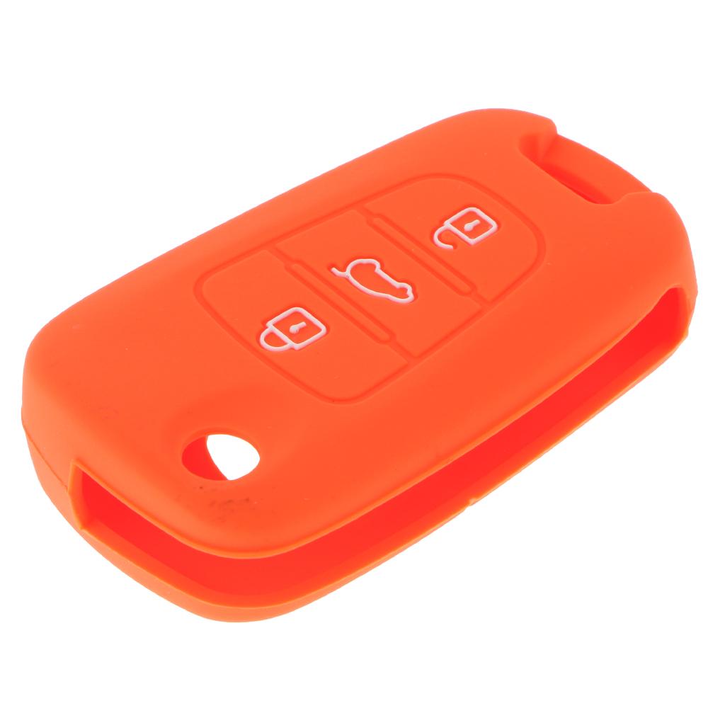 4xSilicone Romote Flip Key Shell For Hyundai K2 K5 K713 Sorento Orange