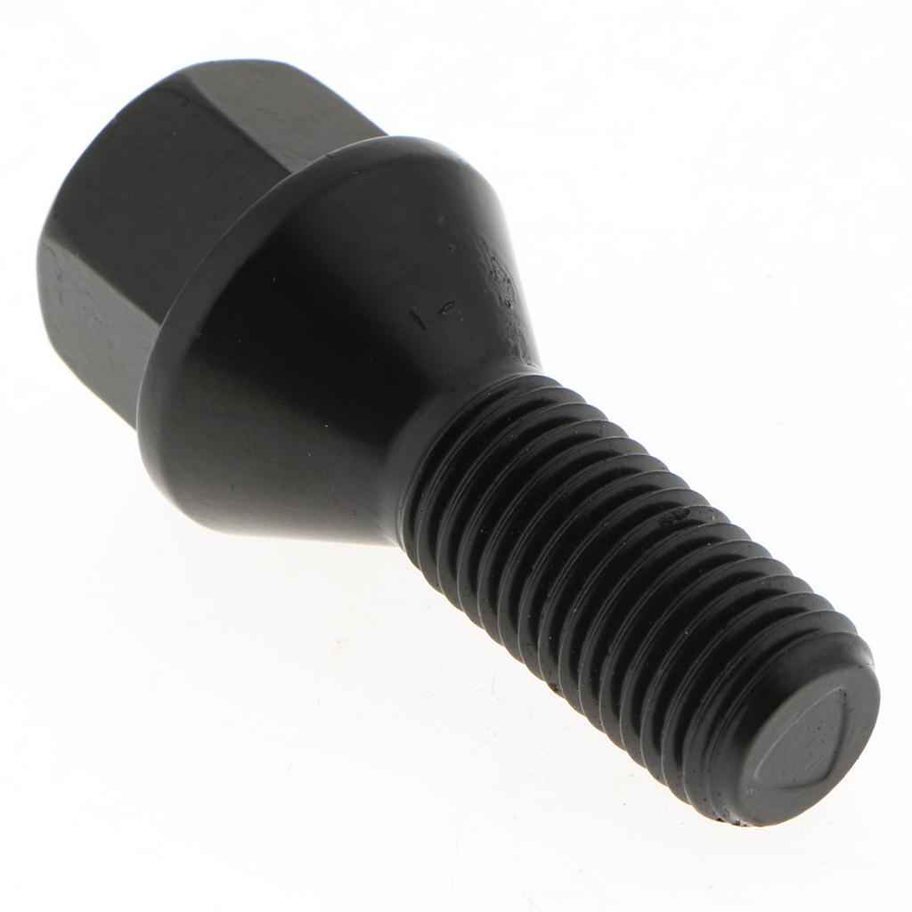 Lugnuts 12x1.5 Black Wheel Lug Bolt for BMW Series Cars