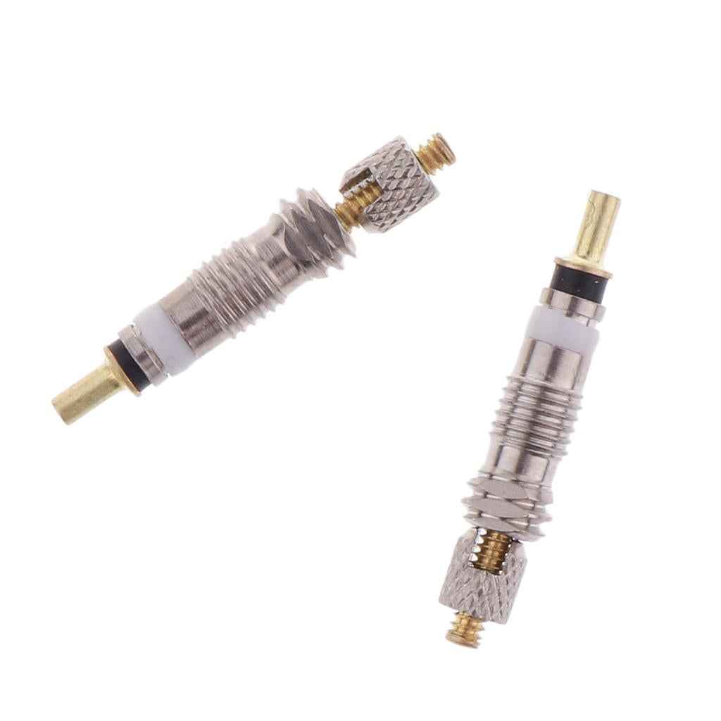 2Pcs Silver Removable Presta French Valve Core Bike Tube Part mesh