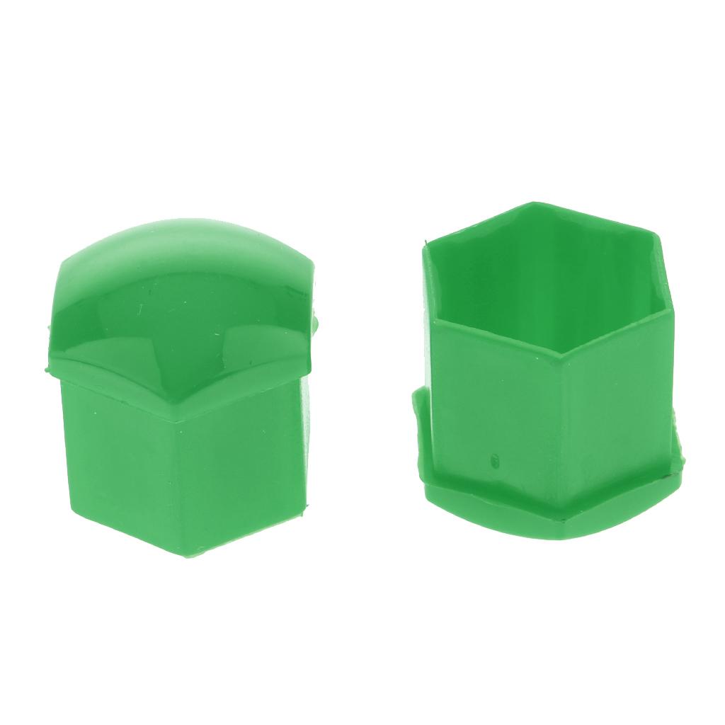 3xCar Wheel Nut Caps Auto Hub Screw Cover Lug Nur Cover 19mm Bolt Rims Green
