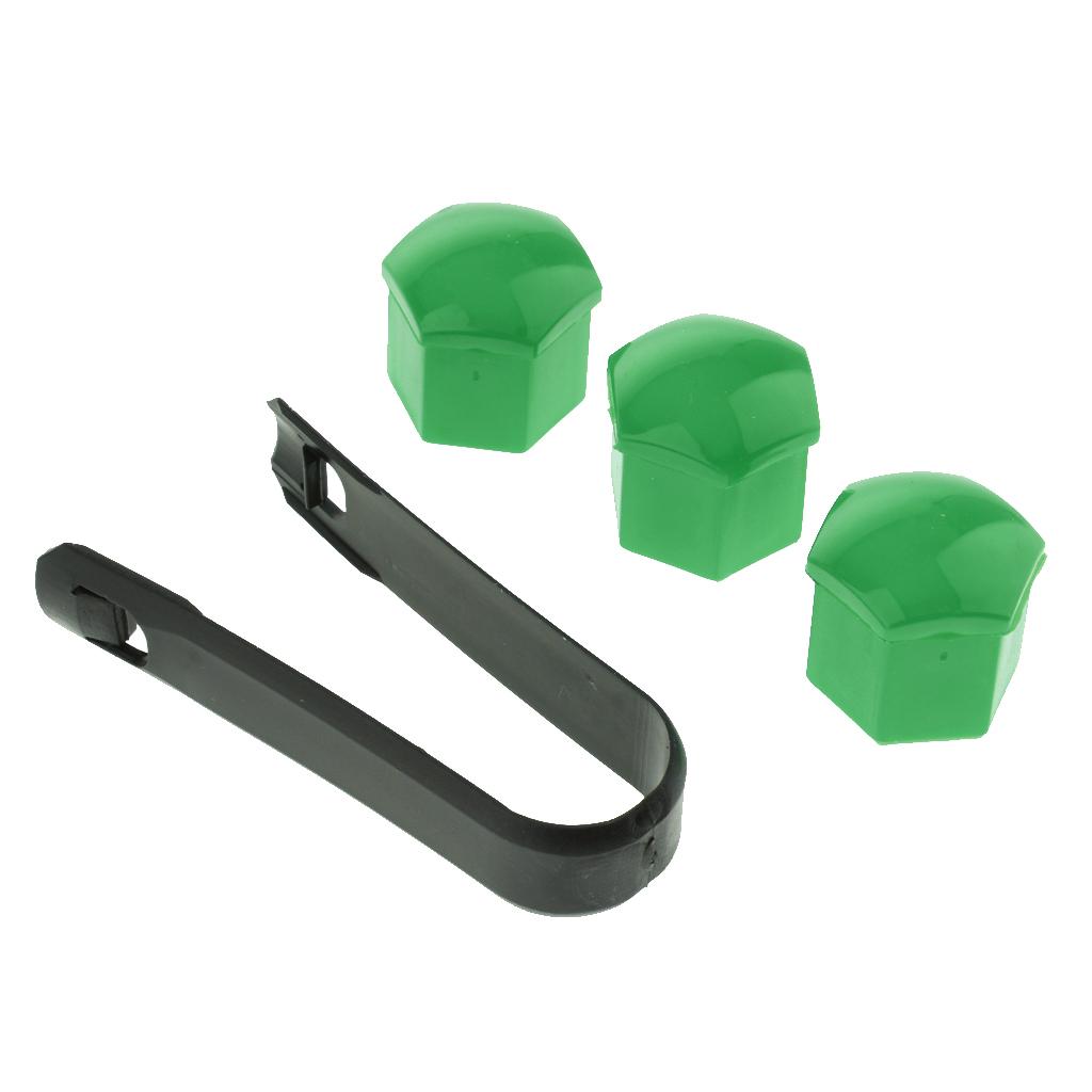 2xCar Wheel Nut Caps Auto Hub Screw Cover Lug Nur Cover 19mm Bolt Rims Green