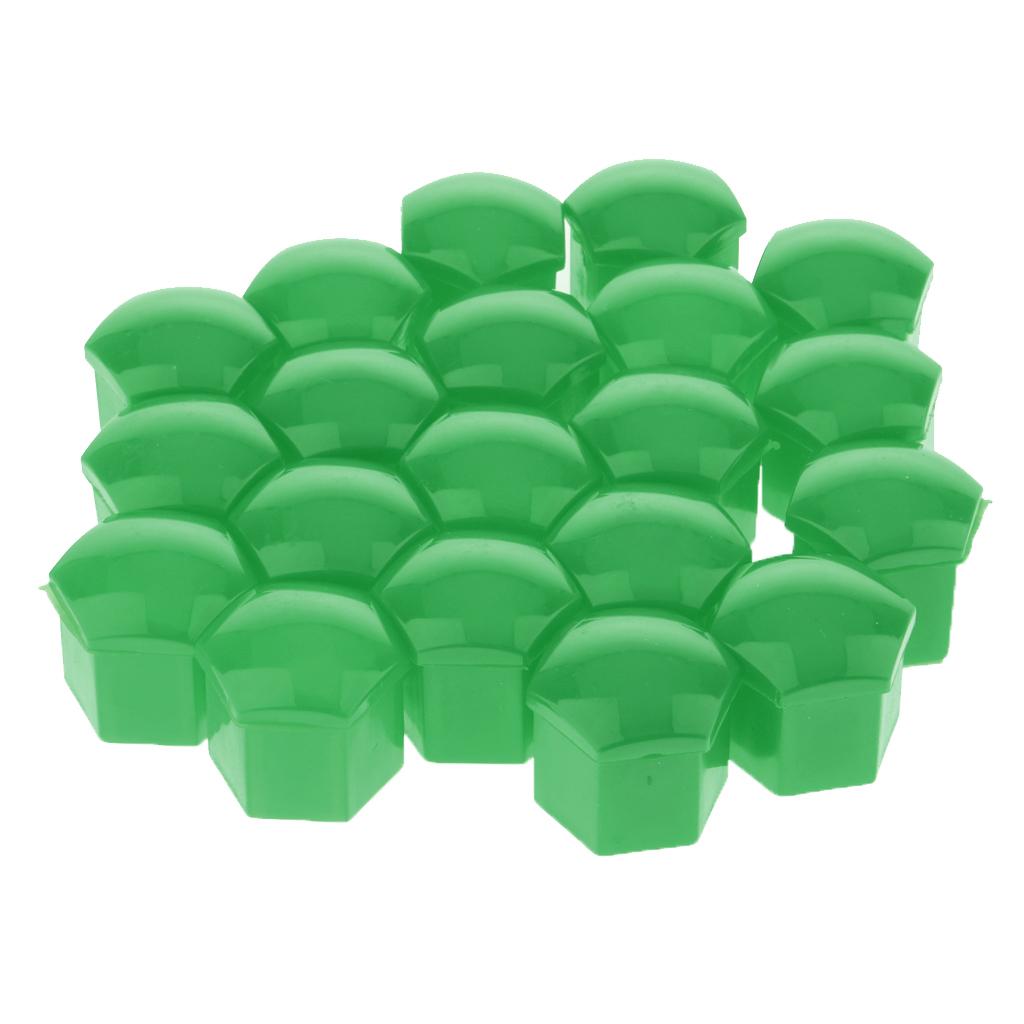 3xCar Wheel Nut Caps Auto Hub Screw Cover Lug Nur Cover 19mm Bolt Rims Green