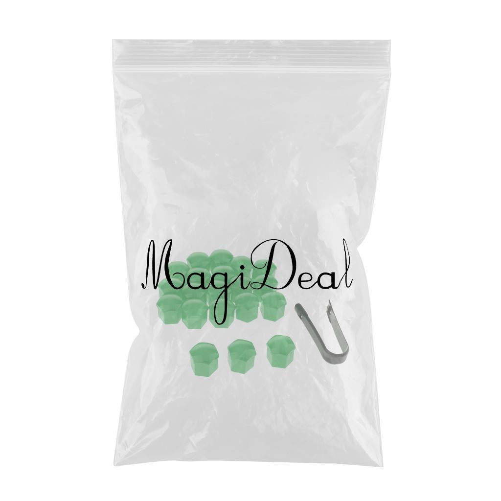 3xCar Wheel Nut Caps Auto Hub Screw Cover Lug Nur Cover 19mm Bolt Rims Green