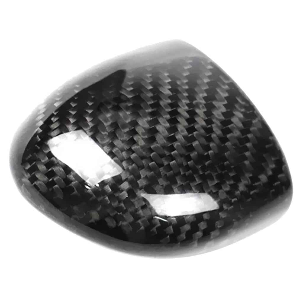Black Durable Real Carbon Fiber Shift Shifter Knob Inner Diameter Set Car Universal Fits For Audi A4/A5/A6/A7/S7/Q5/Q7