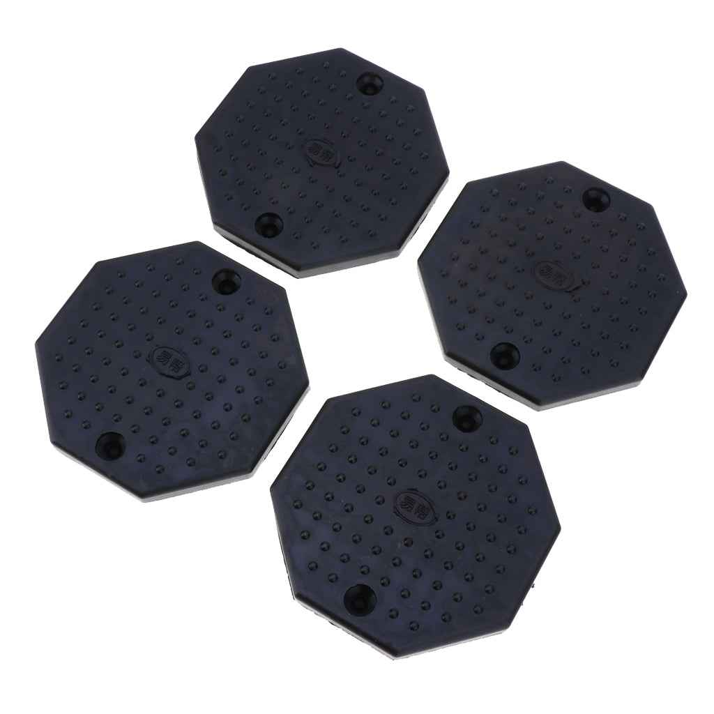 4PCS Heavy Duty Rubber Car Lift Arm Pads Equipment Kit Black Octagon