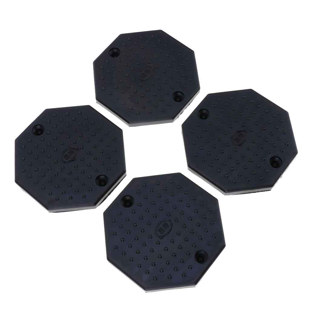 4PCS Heavy Duty Rubber Car Lift Arm Pads Equipment Kit Black Octagon
