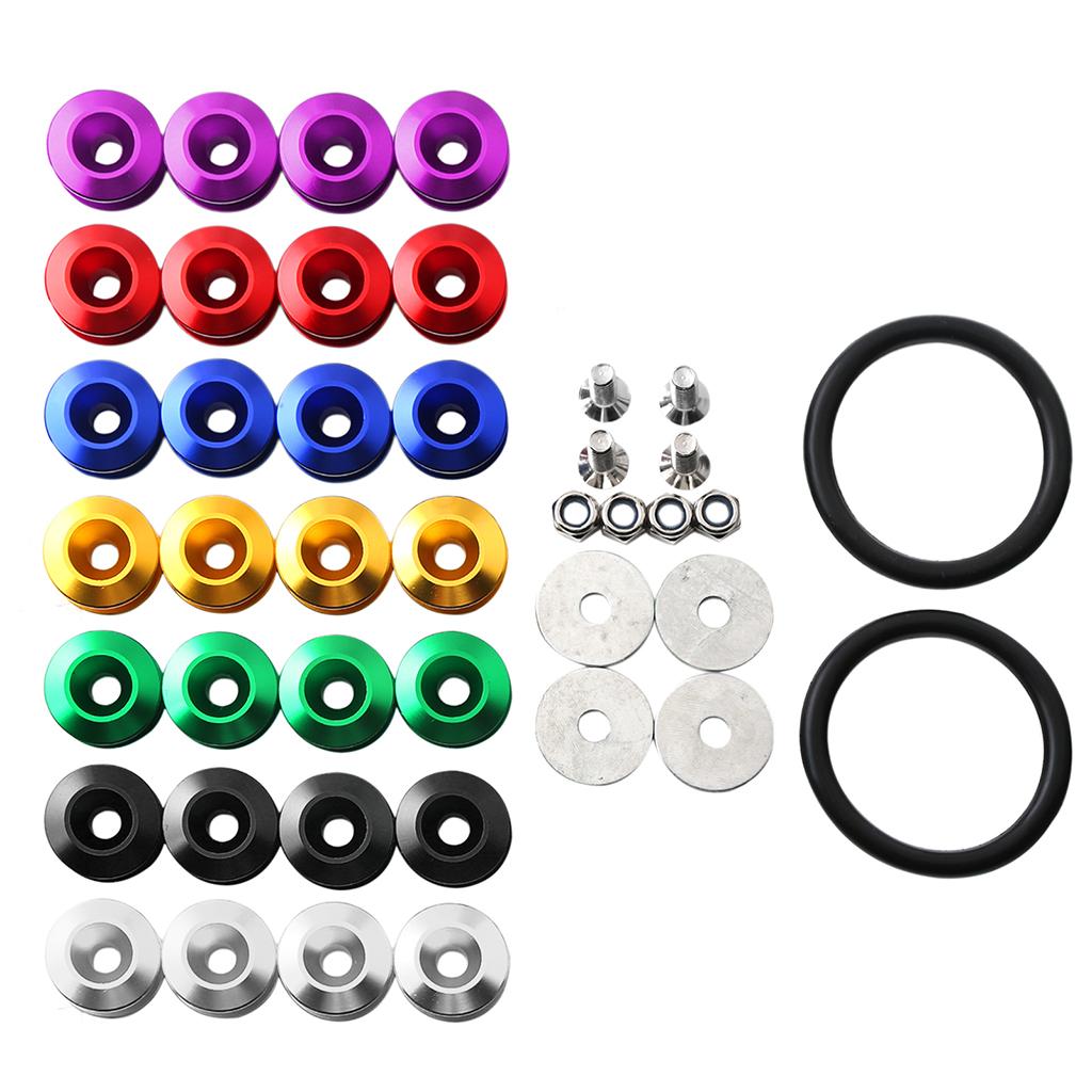 3xQuick Release Fasteners For Car Bumpers Trunk Fender Hatch Lids Kit Purple
