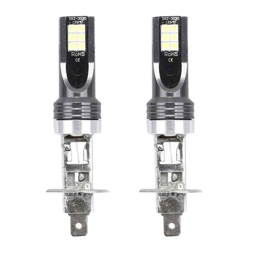 Pair H1 3030 24W 12-LED Conversion Kit 6500K Car Bulb Fog Driving Light