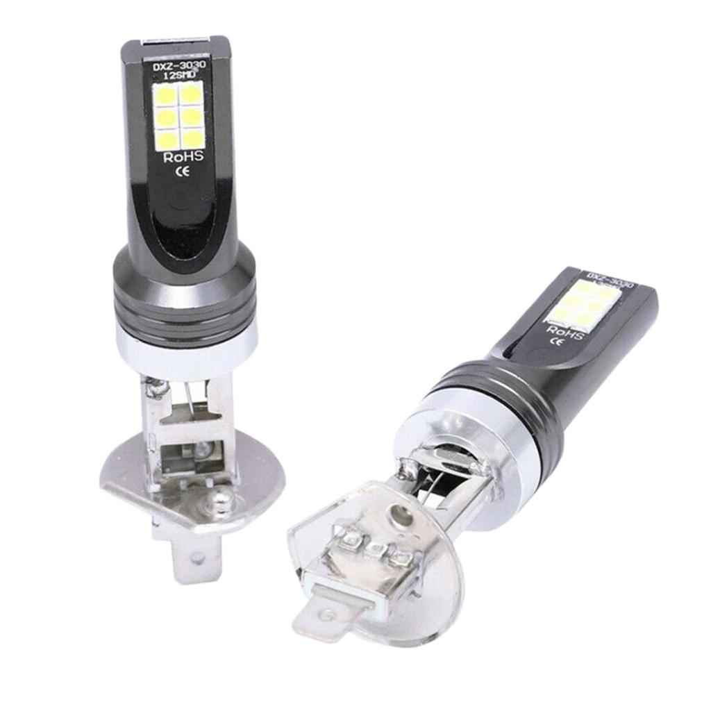 Pair H1 3030 24W 12-LED Conversion Kit 6500K Car Bulb Fog Driving Light